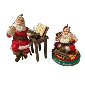 Coca-Cola Santa Claus Ornaments‎ 1990 And 1997 Coke - Holiday Decor